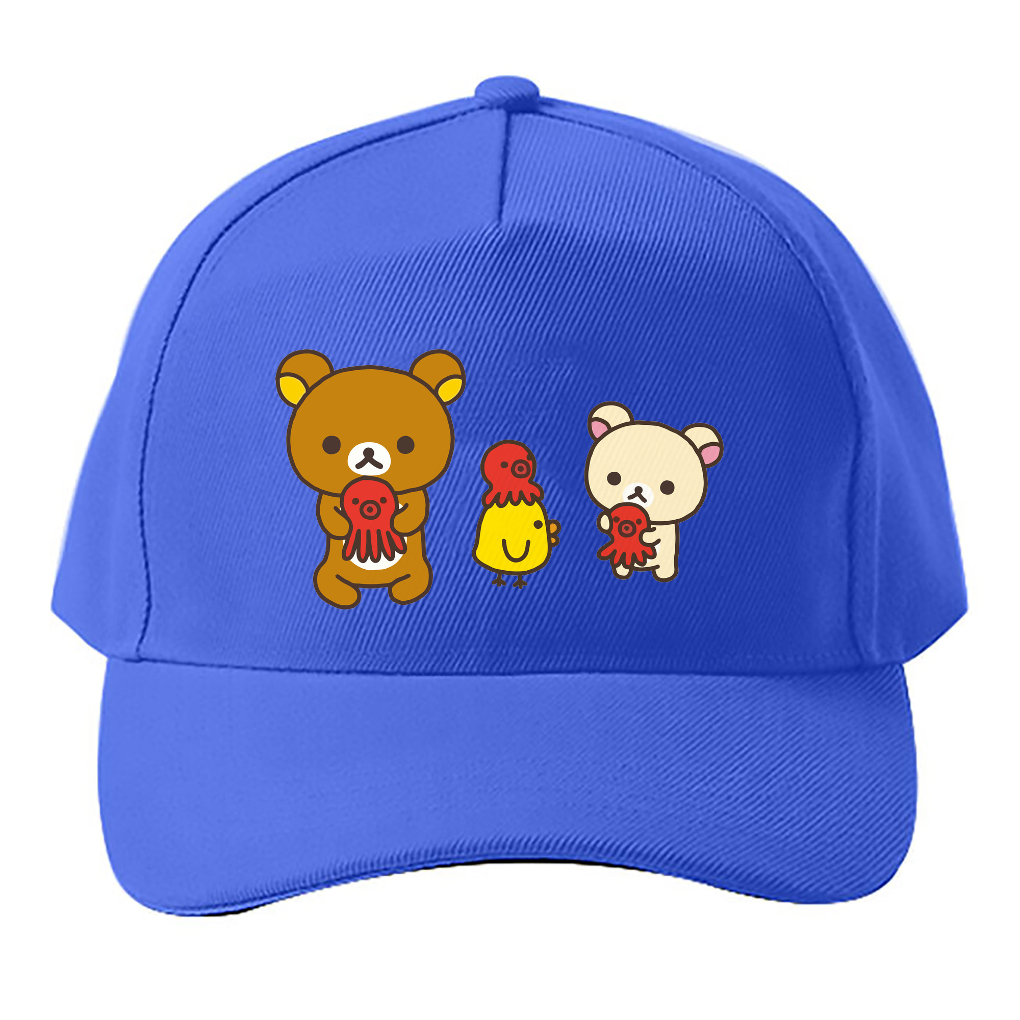 （画像用） リラックマ リラックマ キイロイトリ Rilakkuma Korilakkuma Kiiroitori ベースボールキャップ 綿100％ 男女兼用 帽子 スポーツ